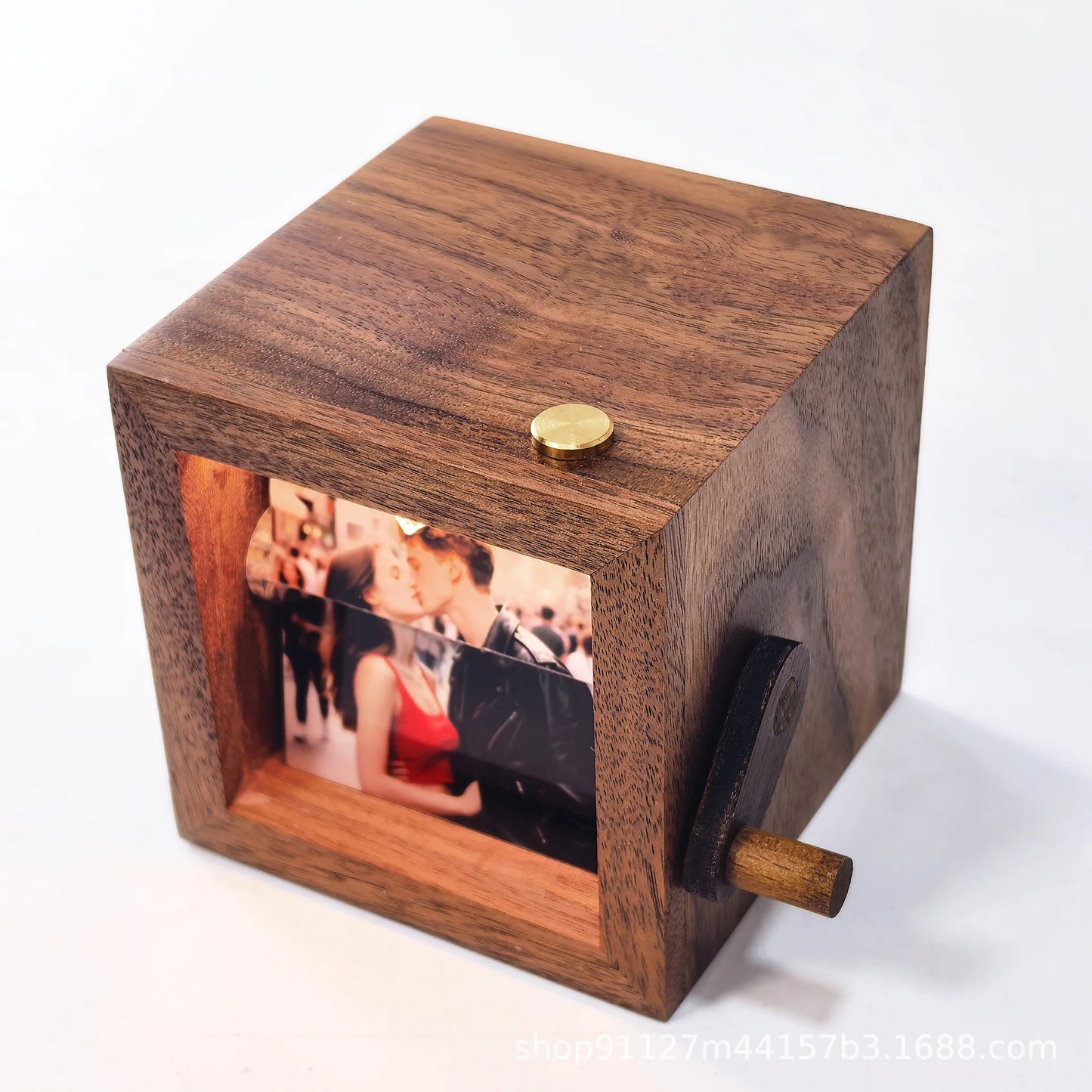 Custom Photo Flipbook Frame Animation Machine Mechanical Hand-Cranked Flipbook Box Photo Album with Light Unique Gifts